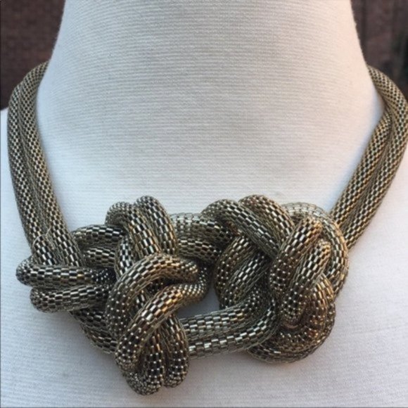 H&M Gold Knotted Necklace